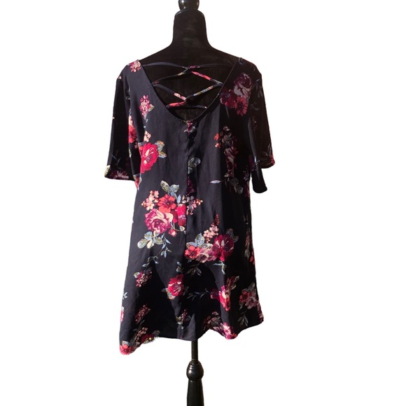 Rue 21 Navy Blue Floral Dress size X-Large - Picture 3 of 10